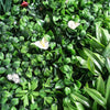 100cm Artificial Mixed Foliage Green Wall Panel with Floral Detail Faux Living Wall