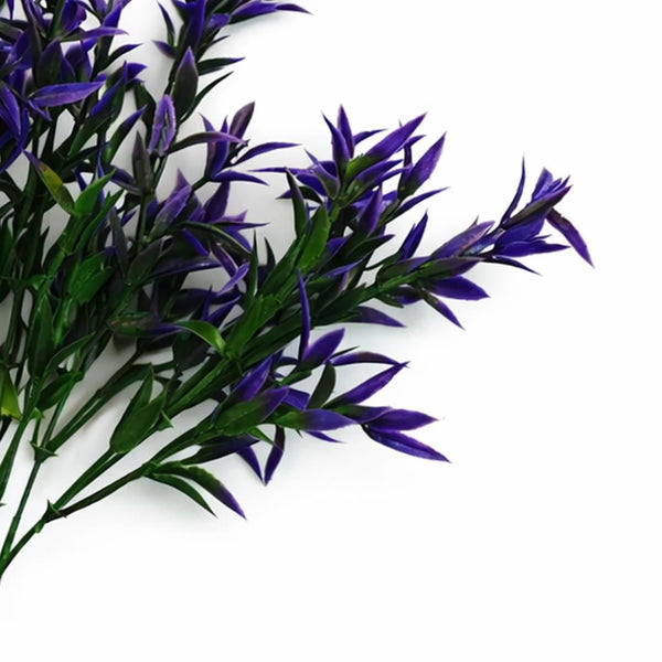 Pack of 6 x 34cm Artificial Lavender Stem Plant – Faux Floral Filler