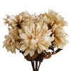 Pack of 6 x 55cm Dahlia Flower Stem - Dusty Cream - Premium Quality