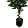 110cm Artificial Twist Ficus Tree Copper Planter