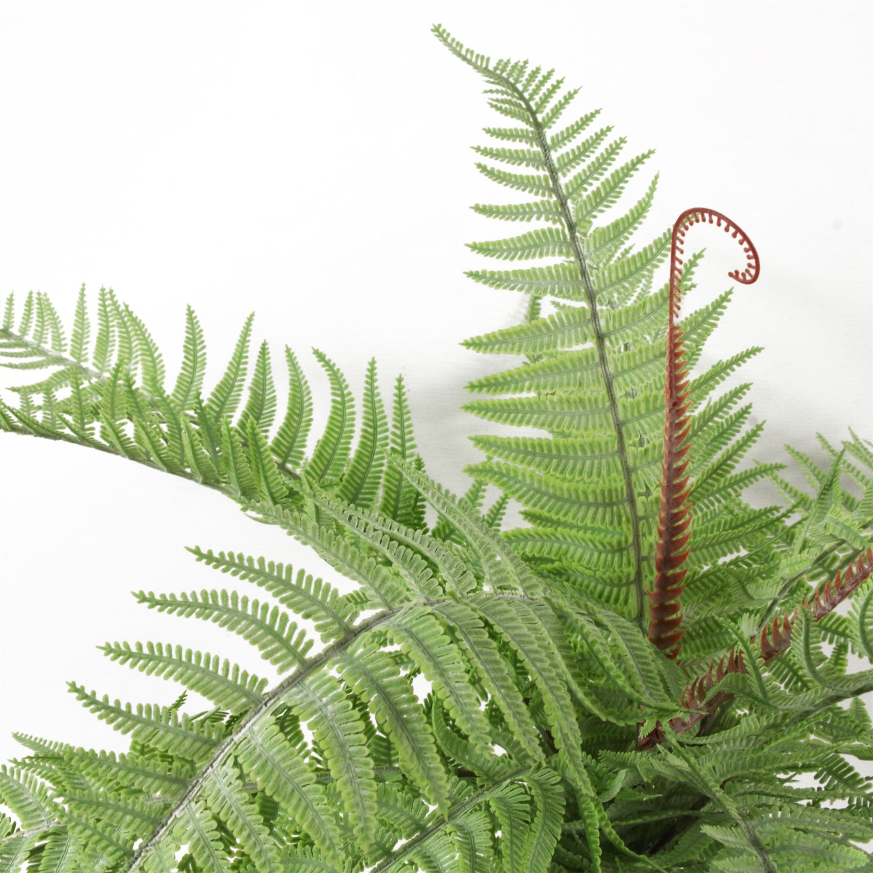 6 x 60cm Artificial Bushy Dixie Wood Fern Light Green Plant - Premium Quality