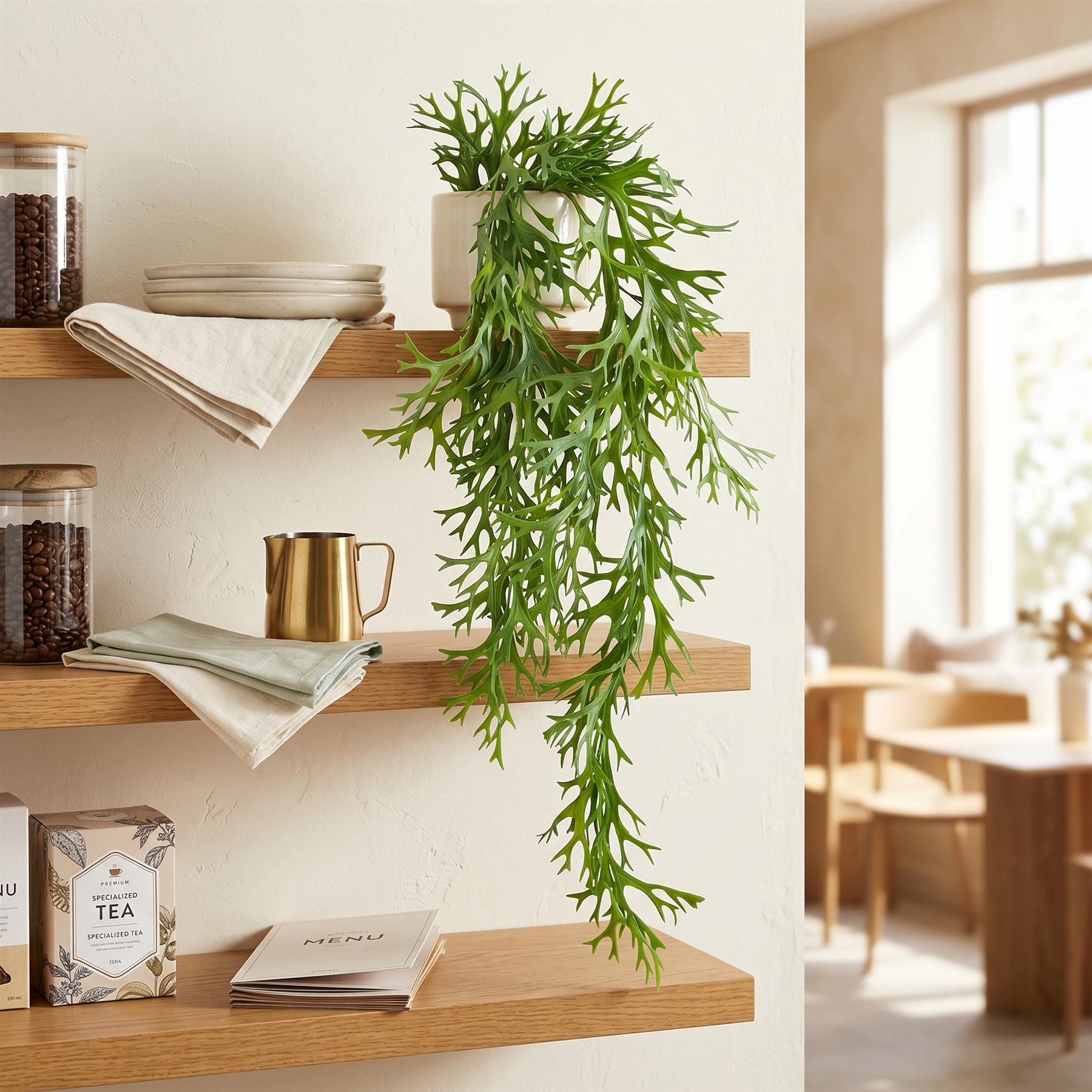 Artificial Staghorn Fern Botanik