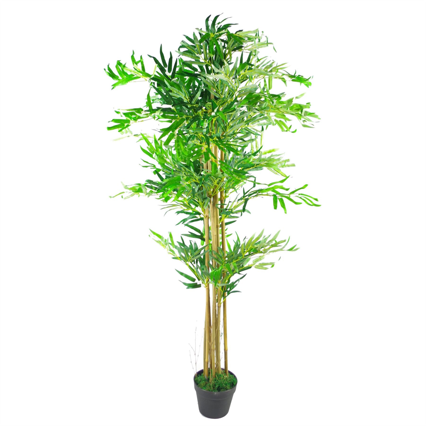 Artificial Bamboo Tree Plant Gold Planter 150cm