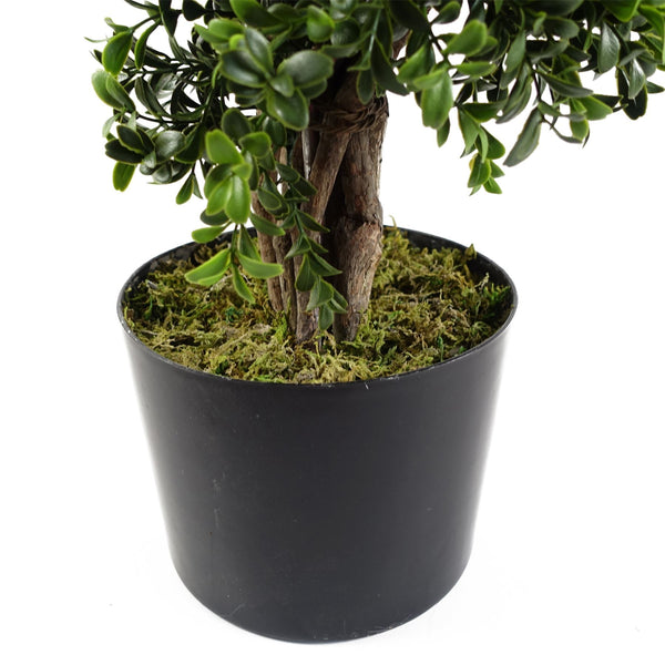 120cm Pair of Spiral Buxus Artificial Tree UV Resistant Outdoor Topiary - Premium Quality