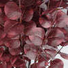 Pack of 6 x 100cm Artificial Eucalyptus Foliage Burgundy - Premium Quality