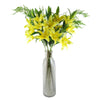 Artificial Flowers Large Yellow Lily Stem - 3 Flowers 100cm