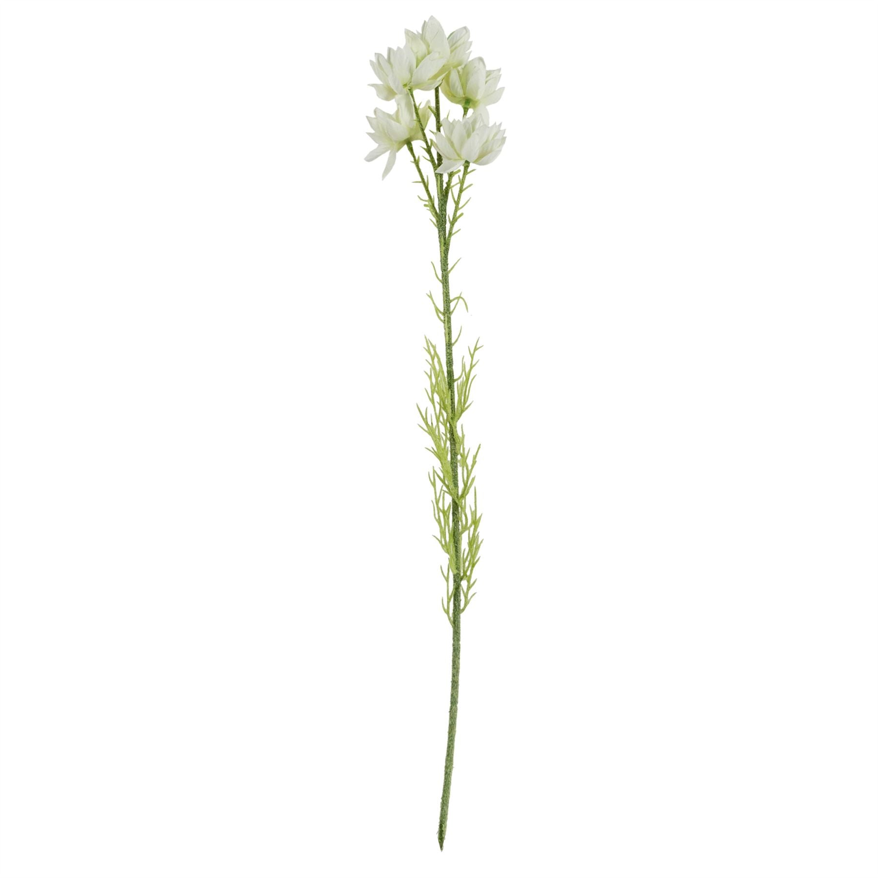 Artificial Flowers White Starflower Stem - 5 Flowers 60cm