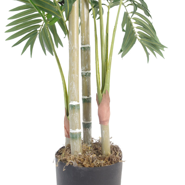 Artificial Palm Tree 120cm Areca Palm Silver Planter 120cm