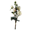 6 x 55cm Cream Peony Artificial Flower Stems - 24 flowers 18 buds - Premium Quality
