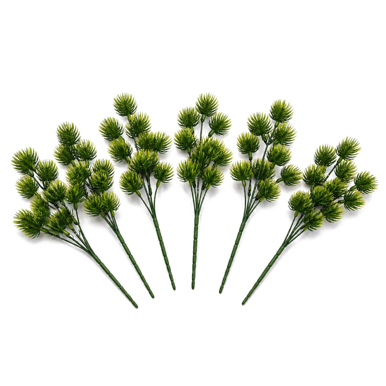 Pack of 6 x 30cm Artificial Cedrus Libani Pine Style Foliage Plant Stem