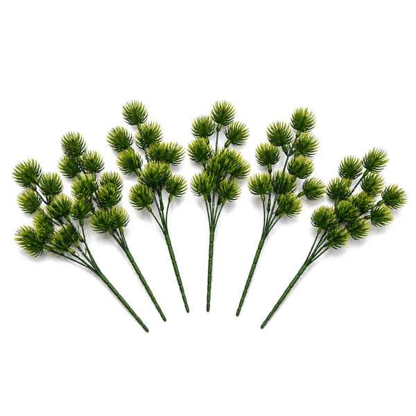 Pack of 6 x 30cm Artificial Cedrus Libani Pine Style Foliage Plant Stem