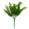 Pack of 6 x 32cm Artificial Boxwood Style Foliage Spray Stem – Faux Green Leaf Bush