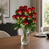 52cm Artificial Red Rose Bunch