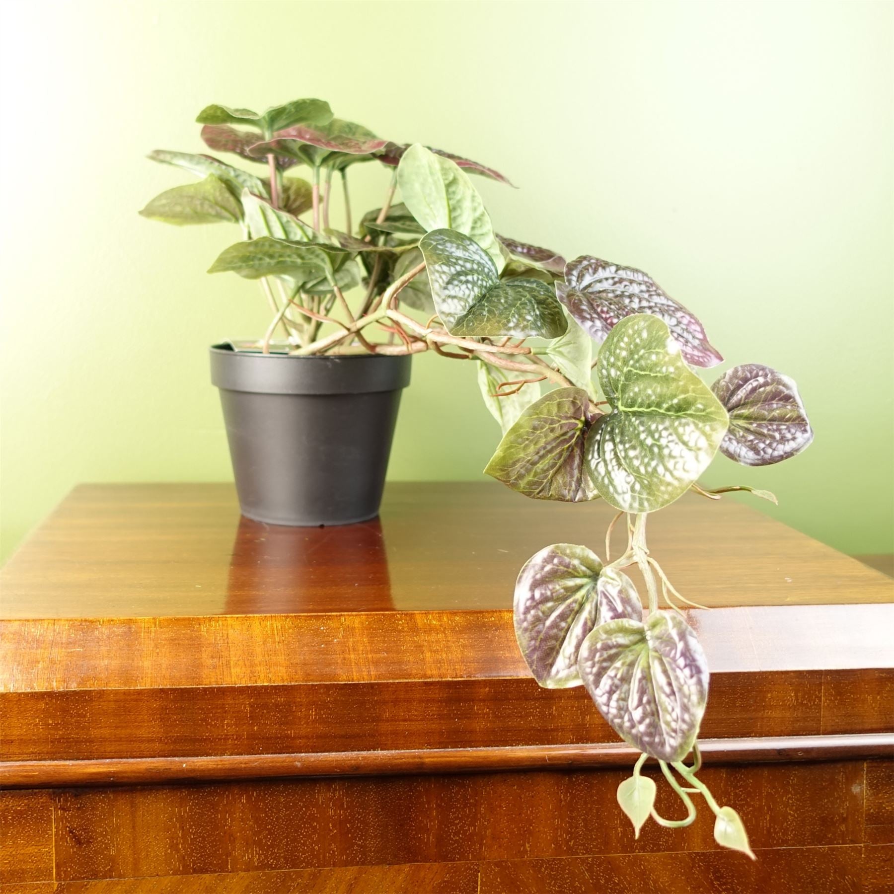 Artificial Trailing Purple Potted Pothos Plant Botanik