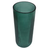 Glass Vase Green Ridged Glass Vase 28cm