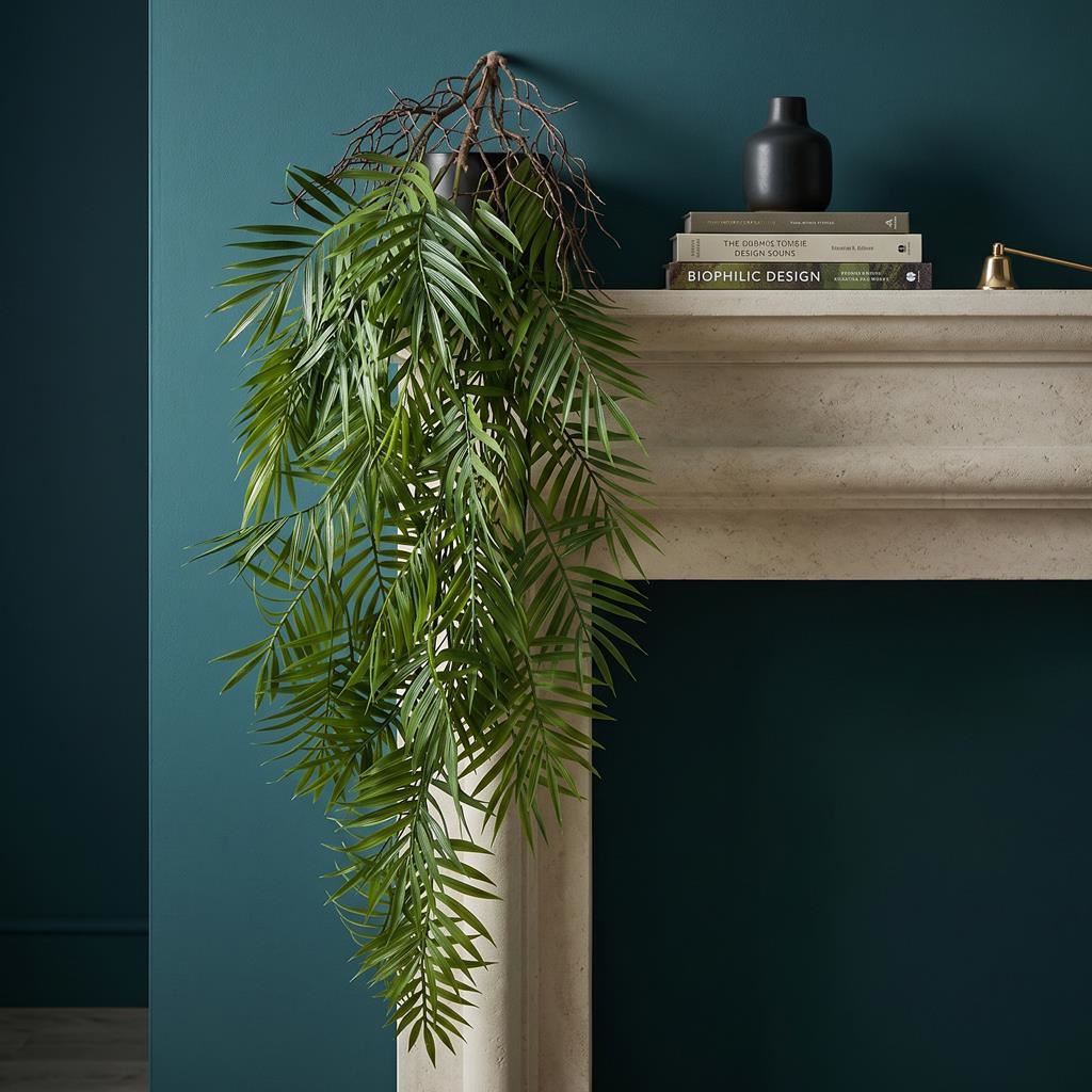 Pack of 6 x 90cm Artificial Trailing Palm Fern Plant Hanging Faux Tropical Greenery