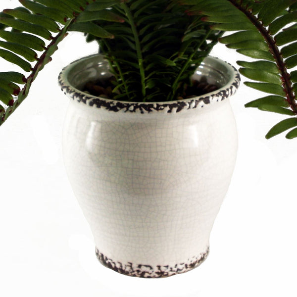 Artificial Fern Bush in Decorative Planter