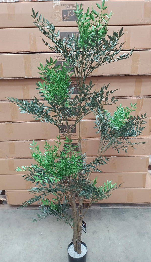 165cm Fire Retardant Nandina Tree with 4857 Leaves - Premium Quality