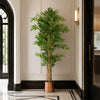 150cm (5ft) Natural Look Artificial Bamboo Plants Trees - XL with Copper Metal Planter
