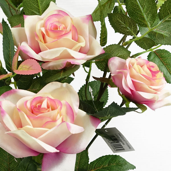 50cm Artificial Pink Rose Plant - Premium Quality