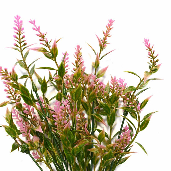 34cm Artificial Pink Heather Stem Plant