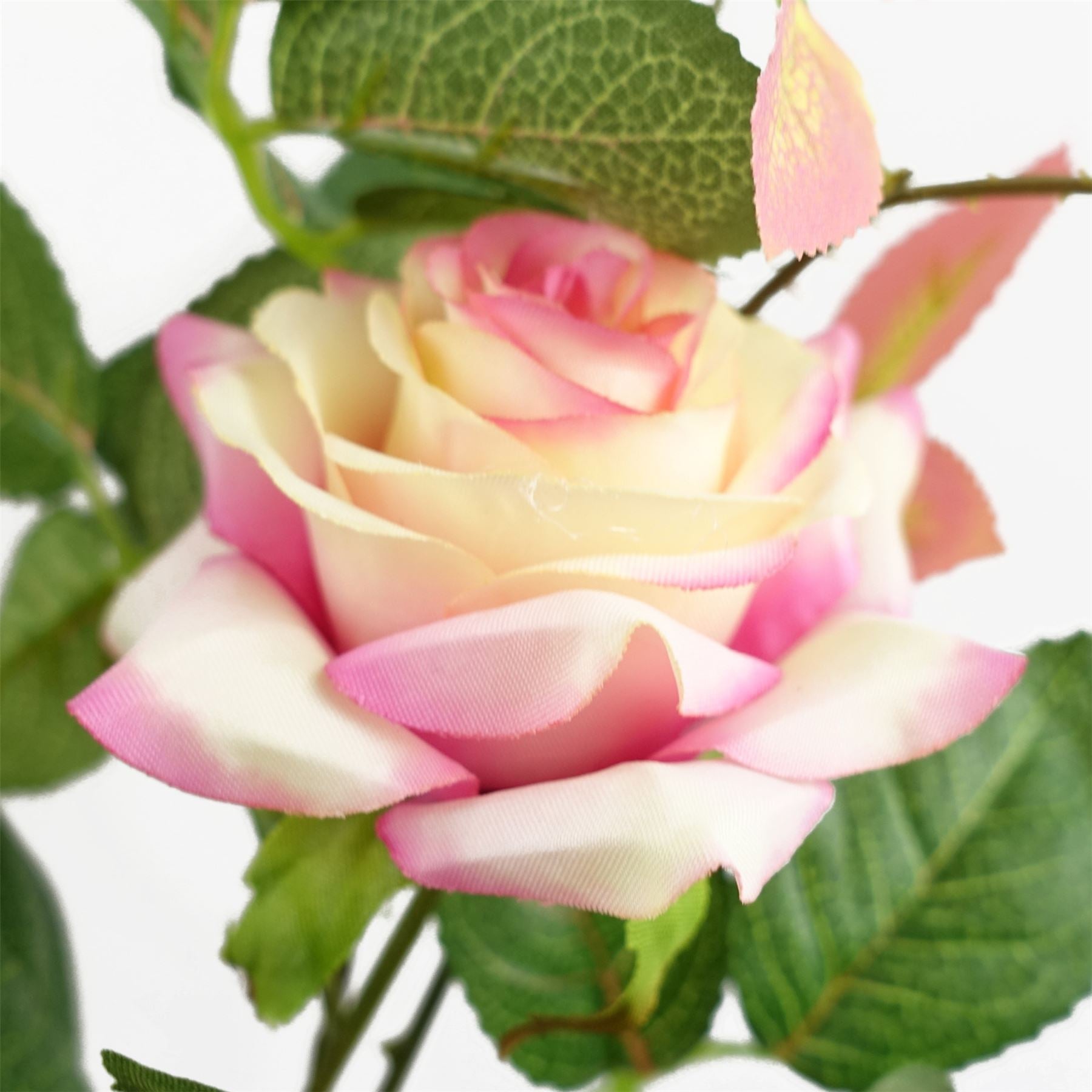 50cm Artificial Pink Rose Plant - Premium Quality
