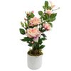 50cm Artificial Pink Rose Plant - Premium Quality