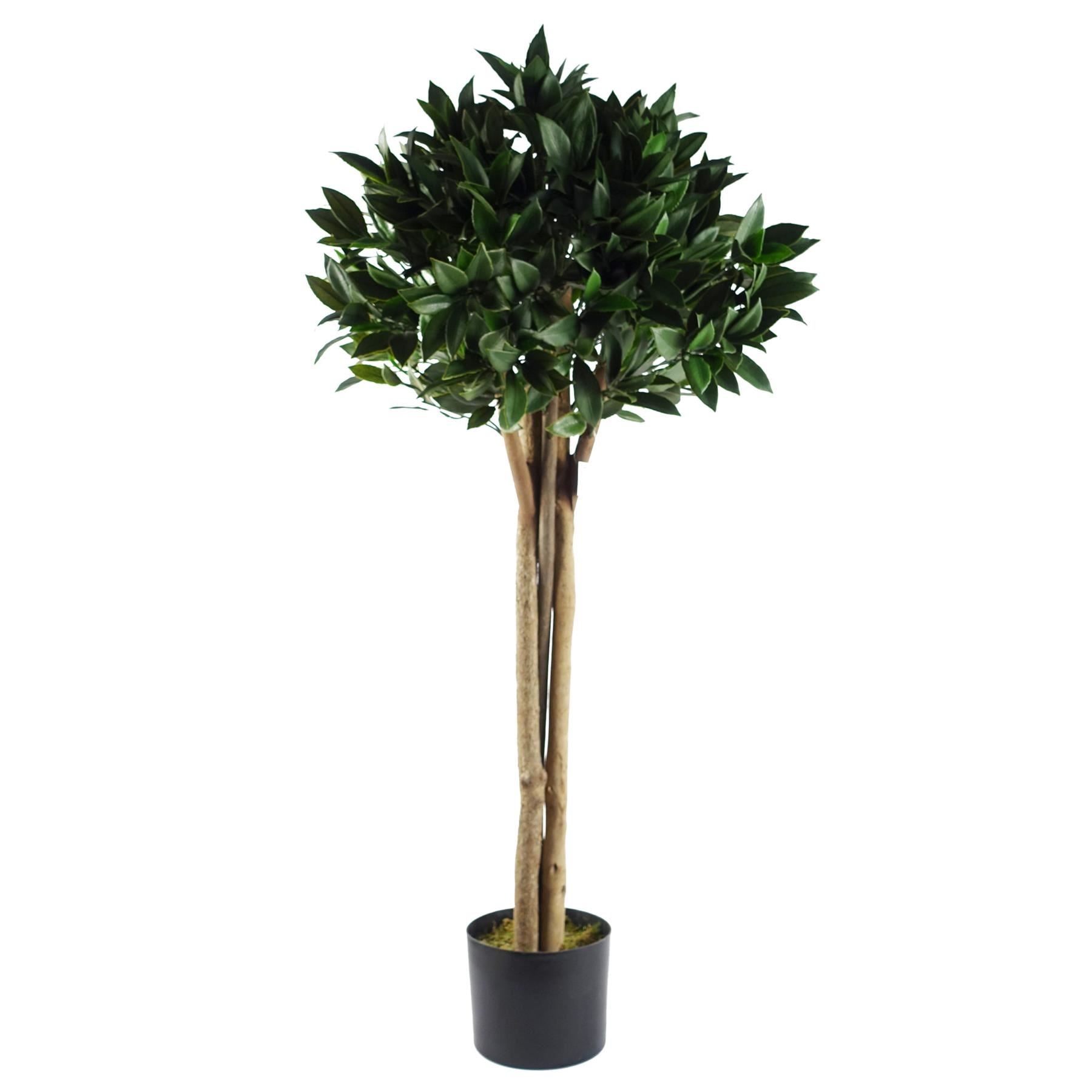 UV Resistant 120cm Deluxe Luxury Artificial Bay Botanik Laurel Tree Topiary Ball - 4ft Tall
