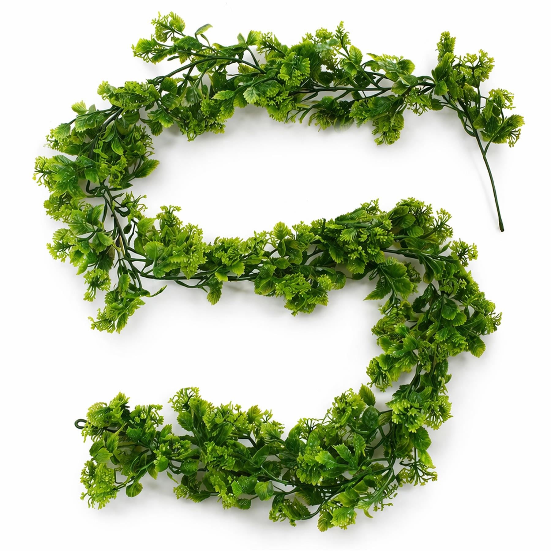 Pack of 6 x 170cm Artificial Green Mixed Foliage Floral Garland Hanging Decoration