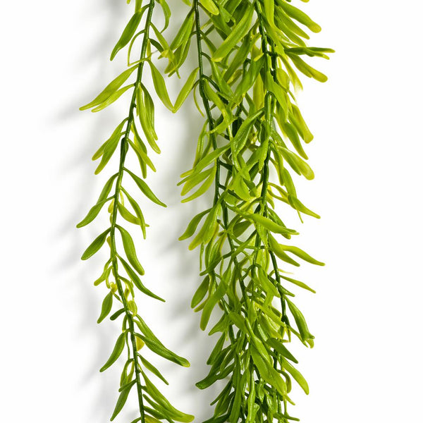 100cm Artificial Trailing Rhipsalis Style Hanging Plant - Dark Green Tips