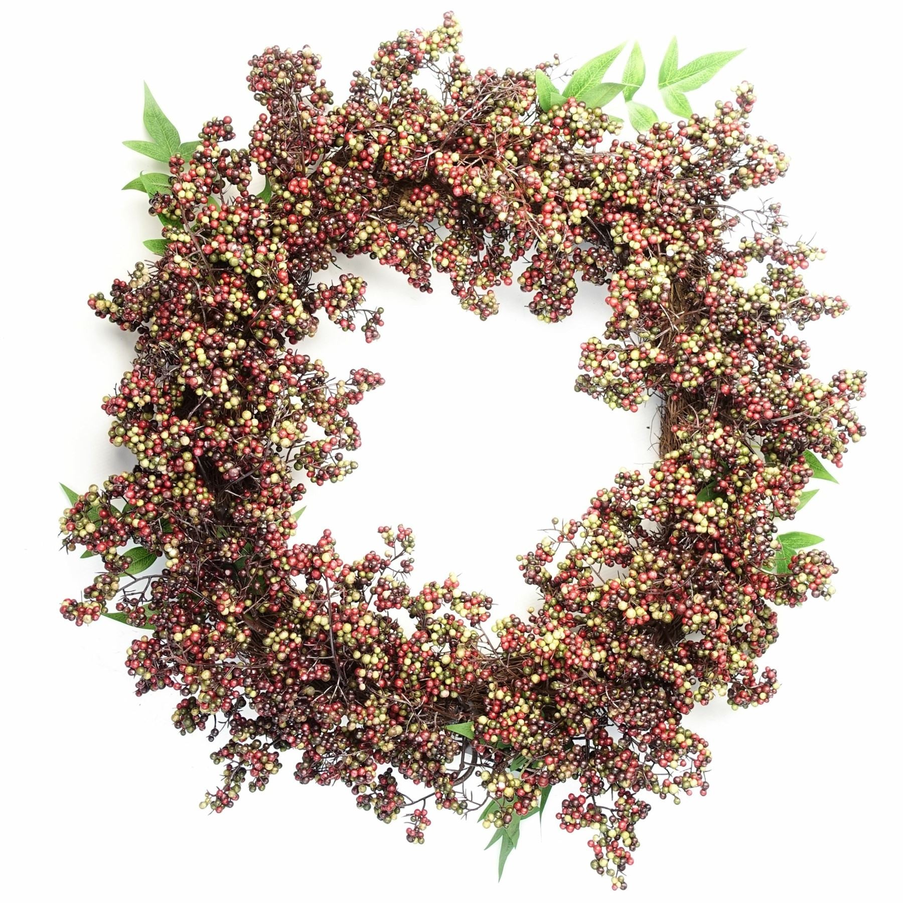 Artificial Hanging Black Berry Wreath Botanik