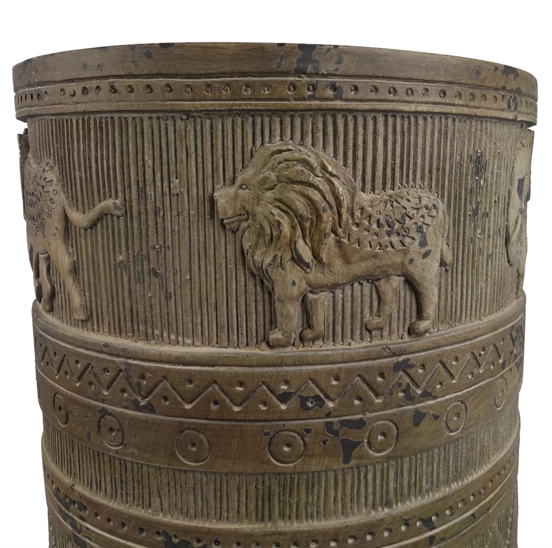 55cm x 29cm Jungle Planter with Legs Embossed Lion Elephant Large - Premium Quality