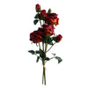 Leaf 60cm Red Rose and Eucalyptus Glass Diamond Vase