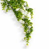Pack of 6 x 70cm Artificial Trailing Green & White Flowering Hanging Plant Faux Foliage