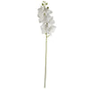 Pack of 6 x 100cm Artificial Phalaenopsis Orchid White Stem - Premium Quality