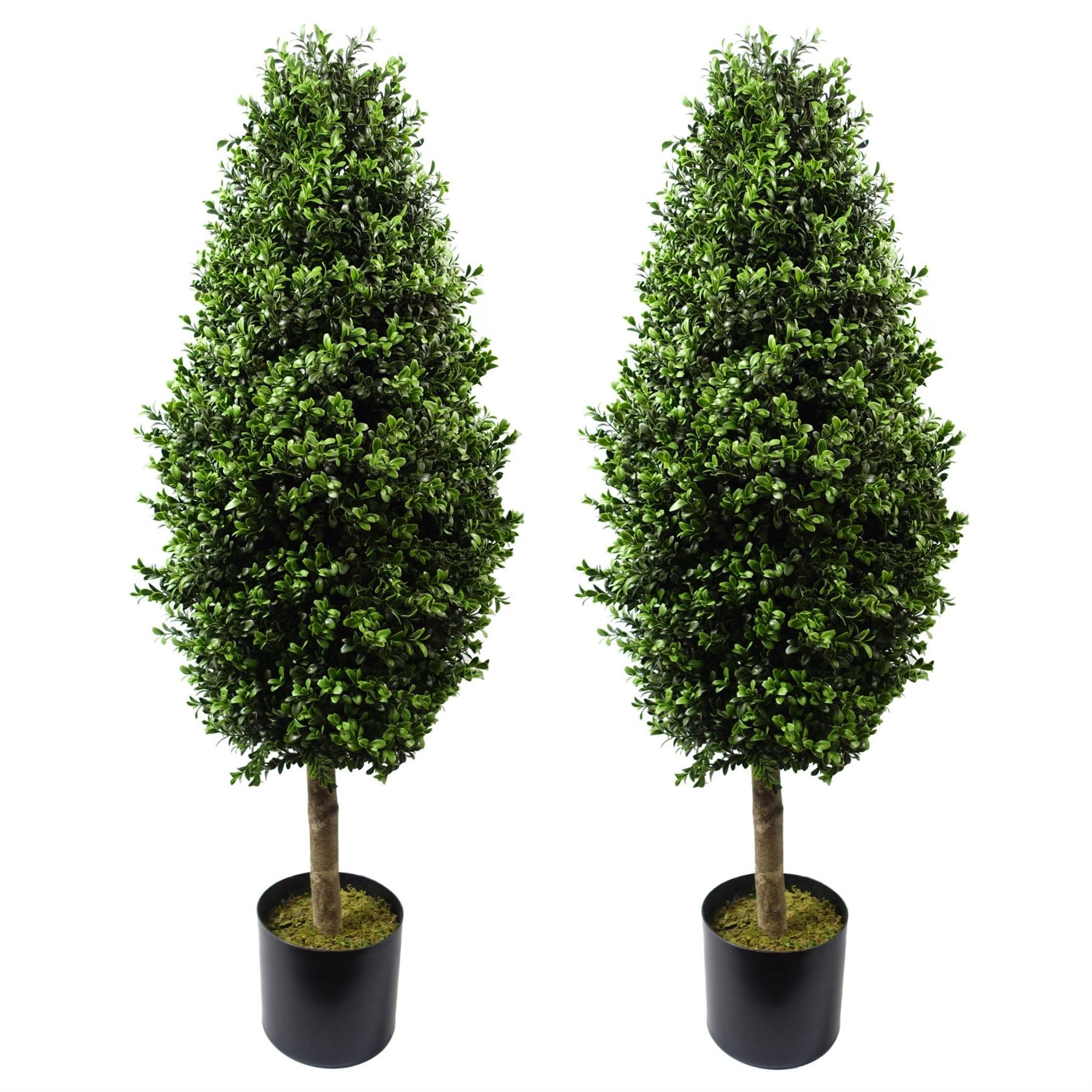 120cm Pair of Buxus Ball Cone Artificial Tree UV Resistant Outdoor - Premium Quality