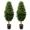 120cm Pair of Buxus Ball Cone Artificial Tree UV Resistant Outdoor - Premium Quality