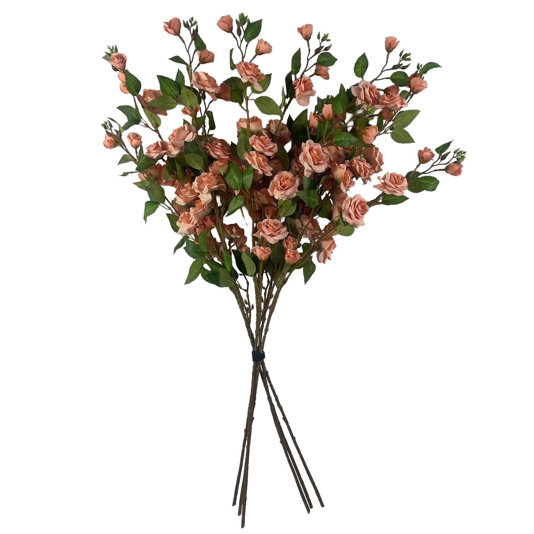 Pack of 6 x 90cm Artificial Pink Rose Stem