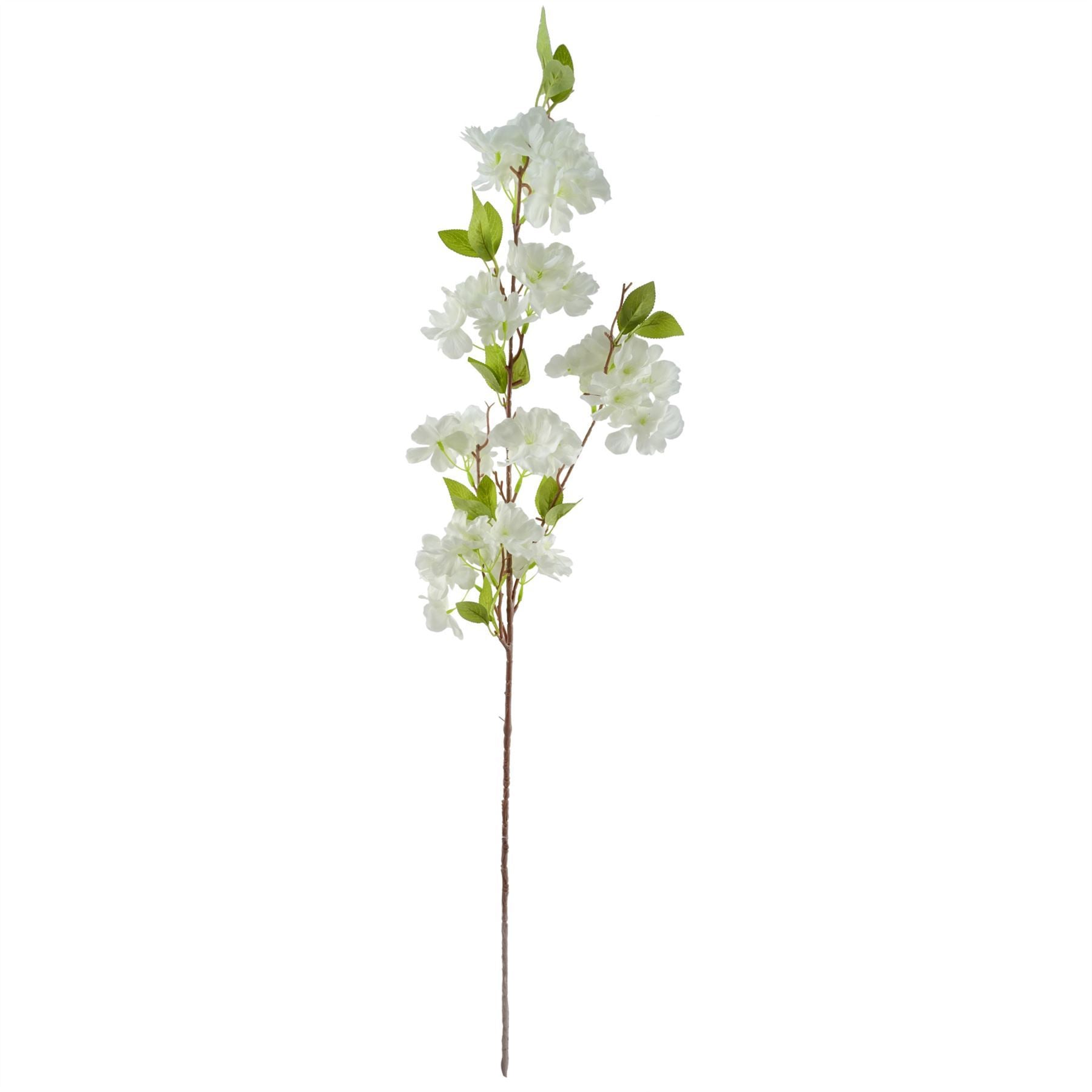 Pack of 6 x 100cm White Artificial Blossom Stem - Premium Quality
