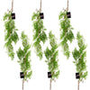 6 x 100cm Artificial Hanging Maidenhair Fern Plant Dark Green - Premium Quality