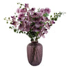 Pack of 6 x 100cm Artificial Phalaenopsis Orchid Purple Stem - 42 Flowers - Premium Quality