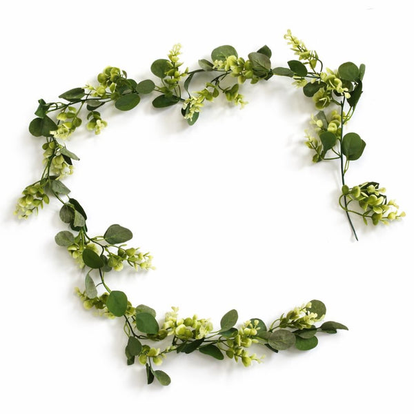 Pack of 6 x 160cm Artificial Eucalyptus Style Garland Trailing Hanging Plant Faux Greenery Vine