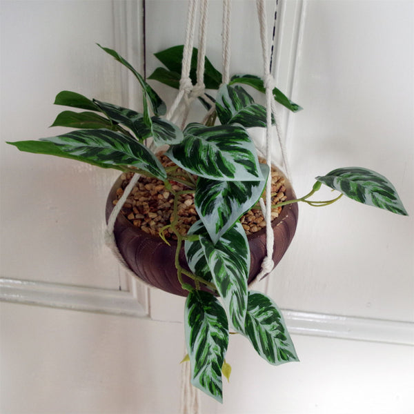 Artificial 85cm Hanging Potted Pothos Plant with Planter