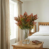 50cm Artificial Fern Spray Stem - Autumn Orange