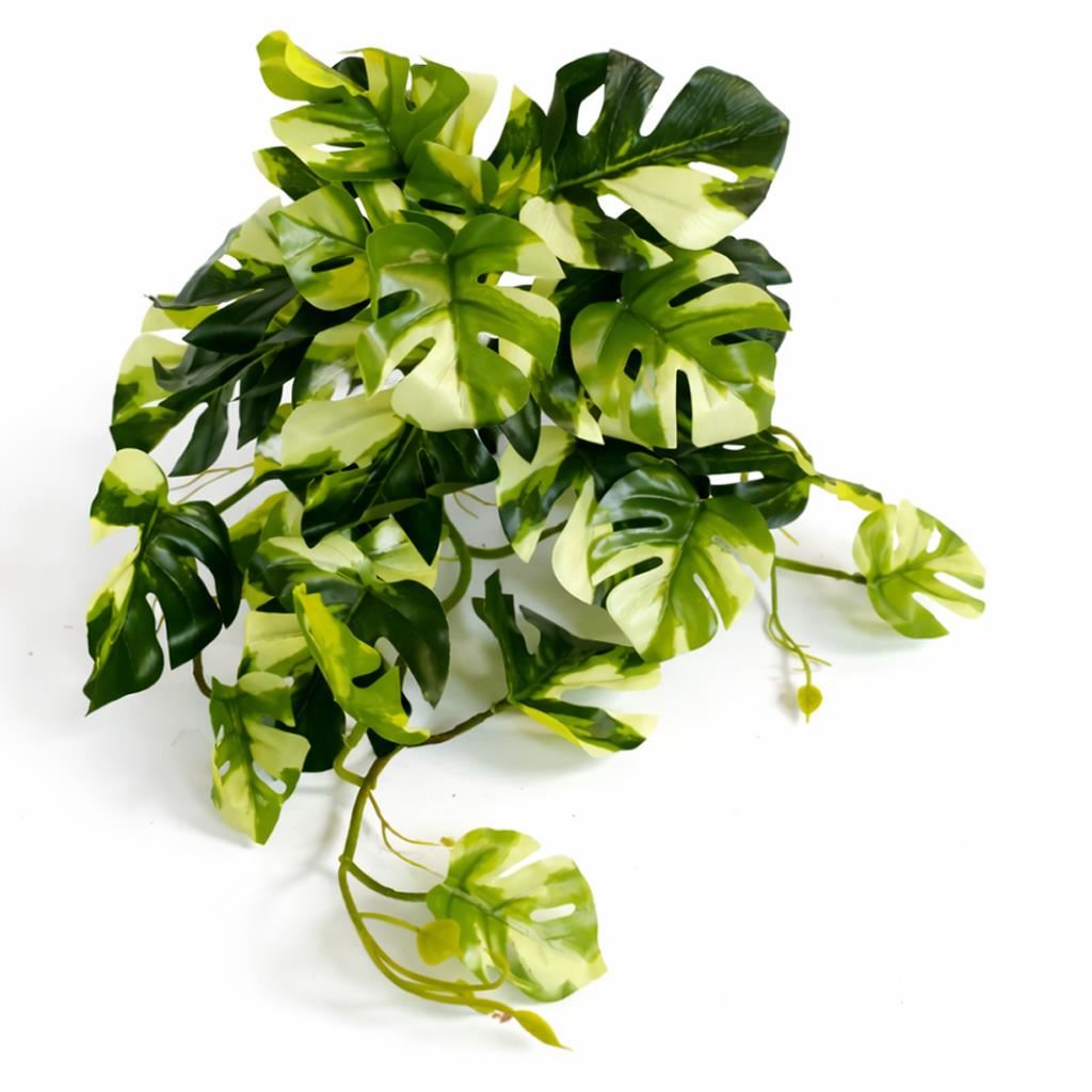 Pack of 6 x 25cm Artificial Trailing Variegated Monstera Vine Plant