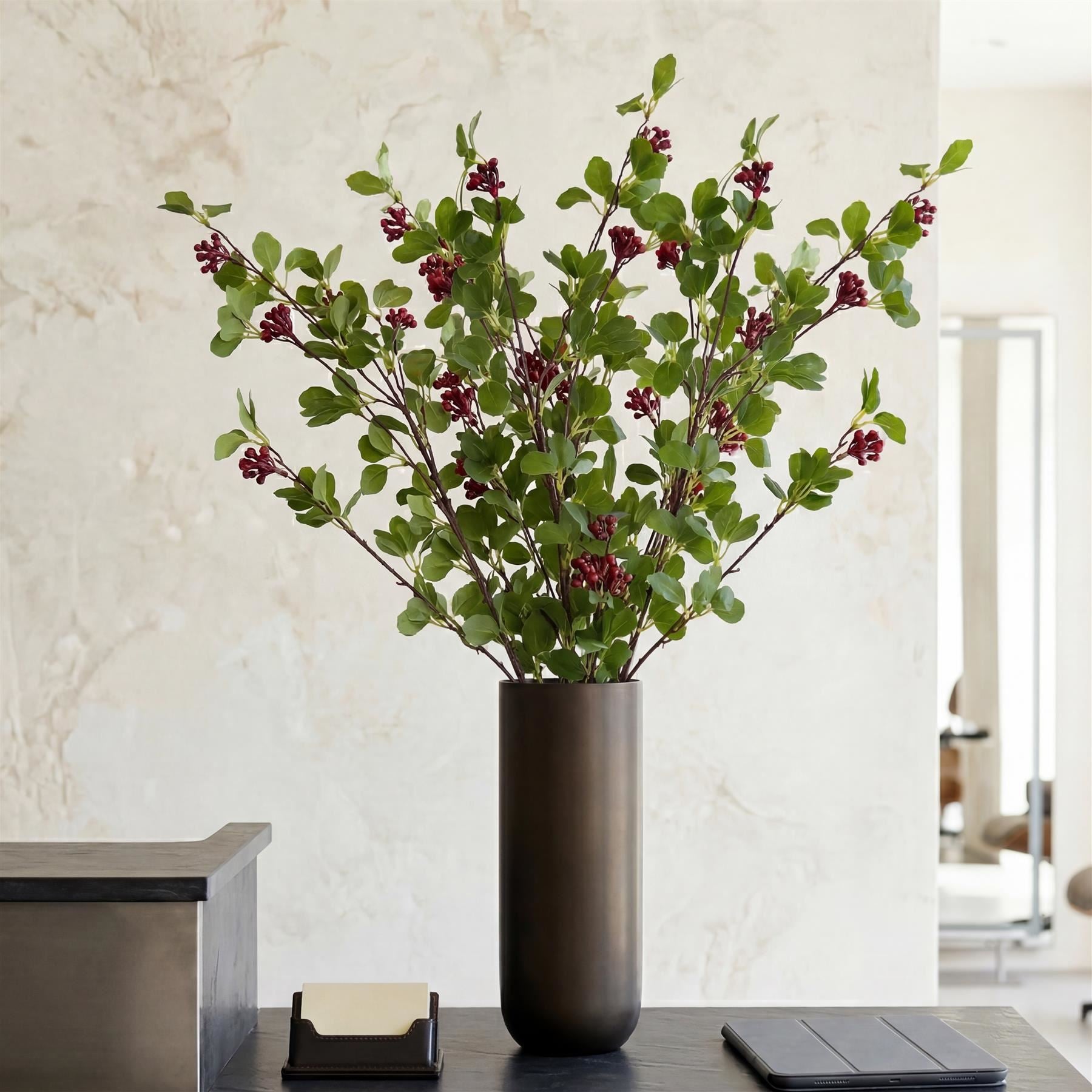 Pack of 6 x 90cm Artificial Berry Foliage Spray Stem