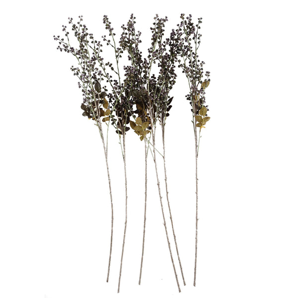 Pack of 6 x Artificial Foliage Dark Berry Stem 85cm