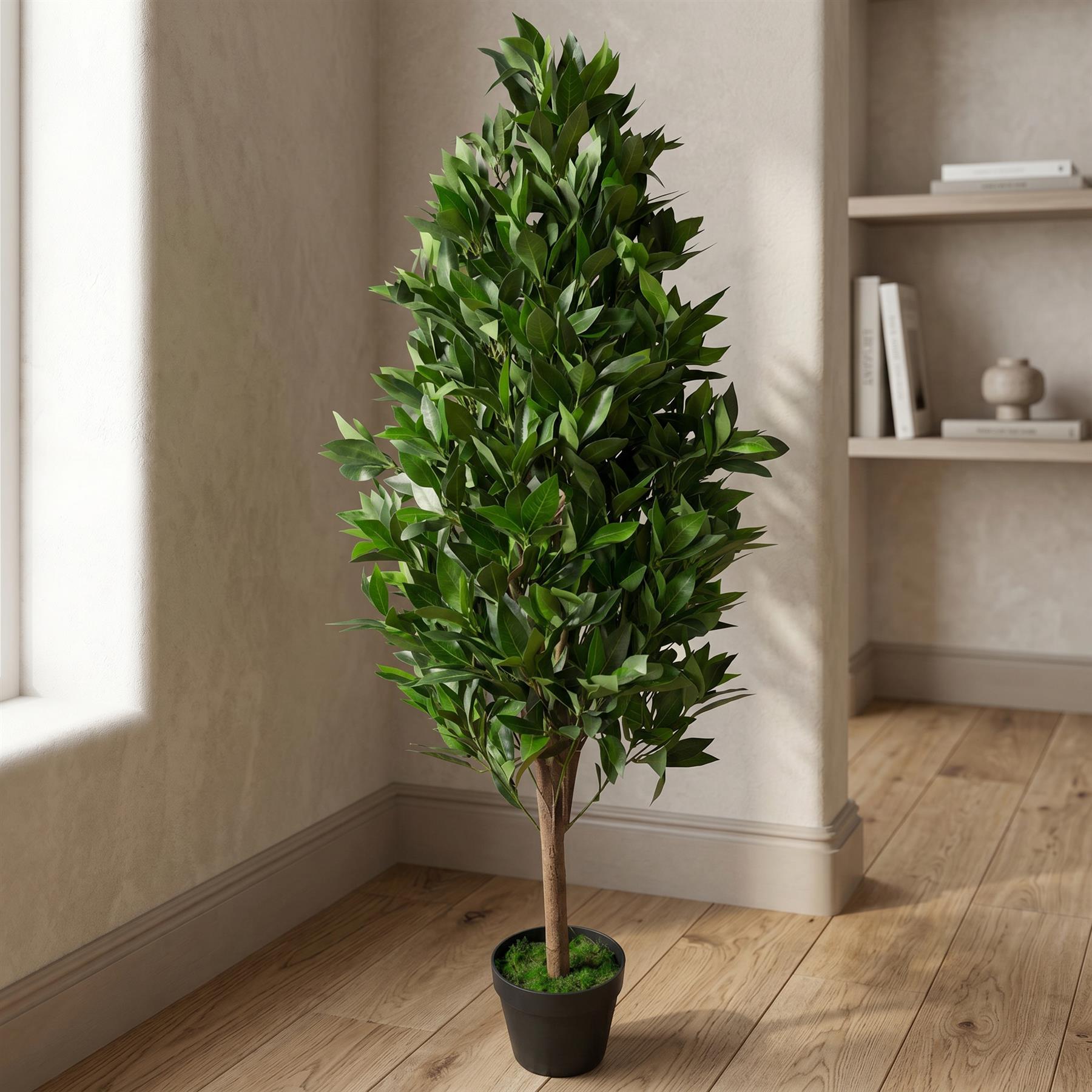 120cm (4ft) Artificial Topiary Bay Tree Pyramid Cone - Extra Large