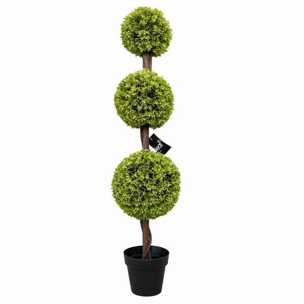 120cm Green Triple Ball Topiary Tree