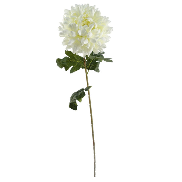 Pack of 6 x Artificial Flowers Extra Large Reflex Chrysanthemum - White 75cm